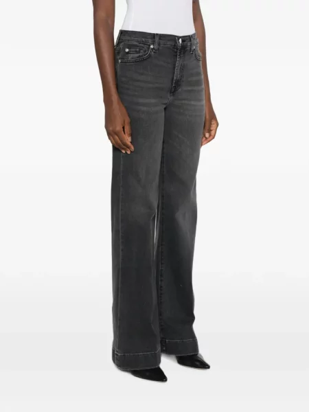 Blugi cu picior larg 7 For All Mankind negru