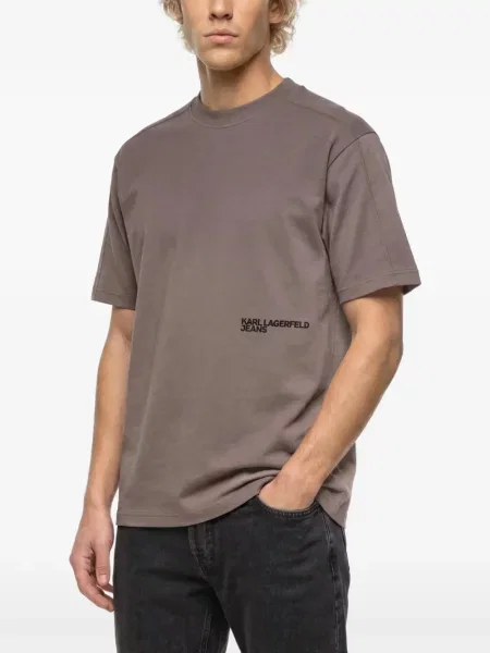 Tricou Karl Lagerfeld Jeans gri