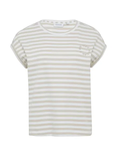 Comma casual identity Tričko béžová bílá