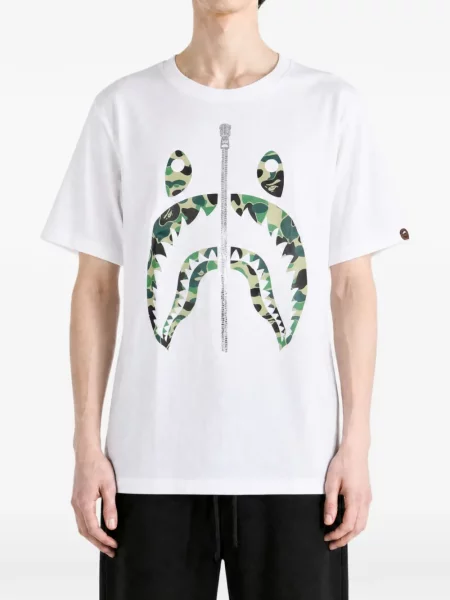 Tricou A Bathing Ape® cu imagine alb