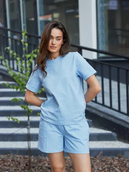 Футболка Umon бавовна/еластан блакитний