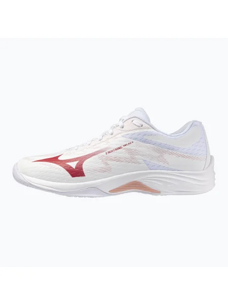 Дамски волейболни обувки Mizuno Lightning Select white/rose elegance/lava falls бяло