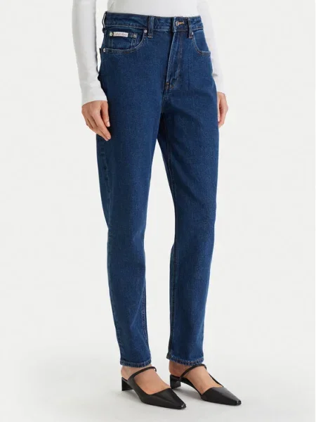 Calvin Klein Jeans Blugi Mom Fit albastru