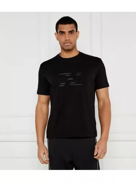 BOSS GREEN Tricou Tee Tape HJ negru