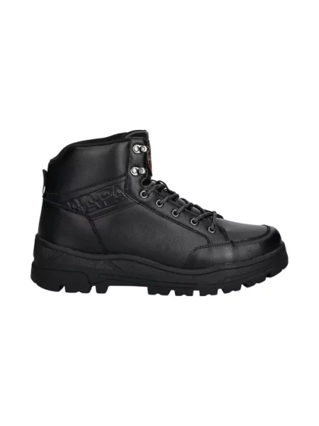 Buty trekkingowe Napapijri skórzane trekkingowe czarne