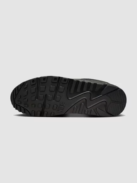 Кожаные повседневные кроссовки Nike Air Max 90 черные