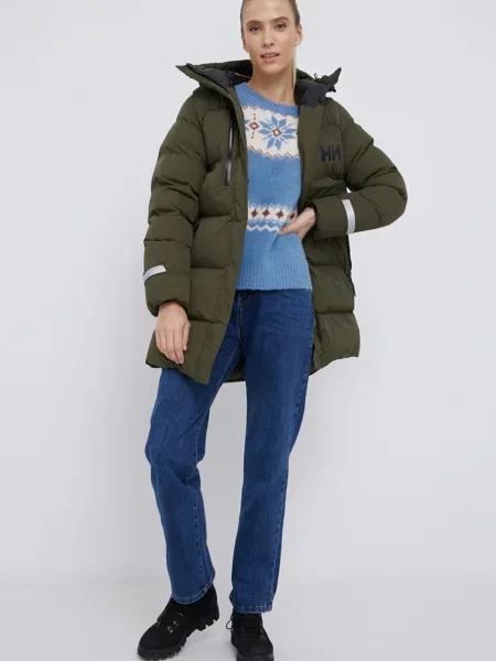Helly Hansen Geacă femei verde de iarnă negru