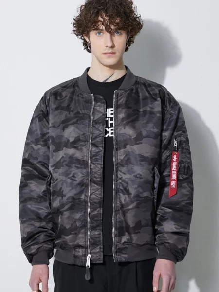 ALPHA INDUSTRIES Geacă de iarnă CS gri / roșu negru