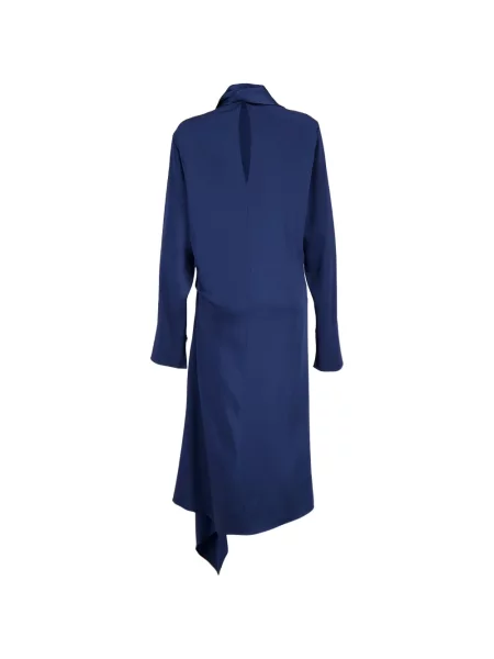 Rochie midi Stella Mccartney din satin drapată albastru