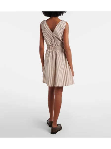 Rochie Brunello Cucinelli cu dungi bej