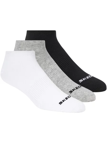 Ponožky SKECHERS Non Terry No Show 3 pack white/black biela