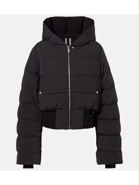 Kurtka puchowa Rick Owens z kapturem czarna