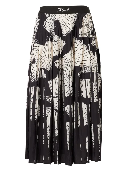 Karl Lagerfeld Fustă / alb lână negru