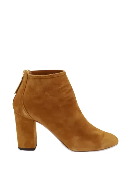 Cizme scurte Aquazzura din piele de căprioară maro