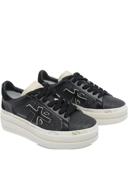 Sneakerși Premiata cu platformă negru