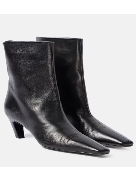 Cizme scurte Khaite din piele negru