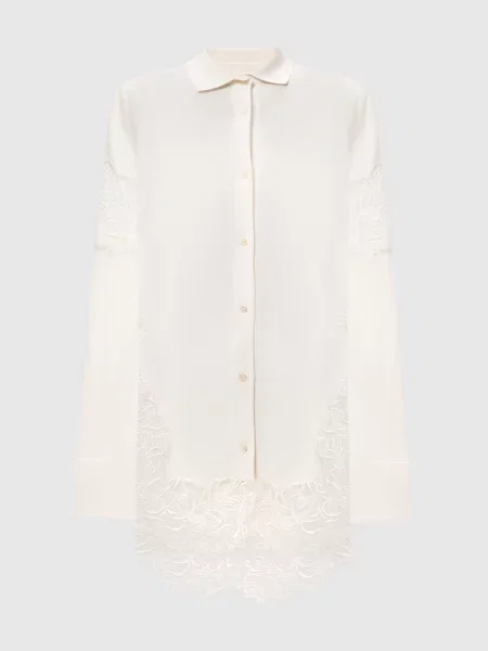 Кардиган з мереживом Ermanno Scervino білий