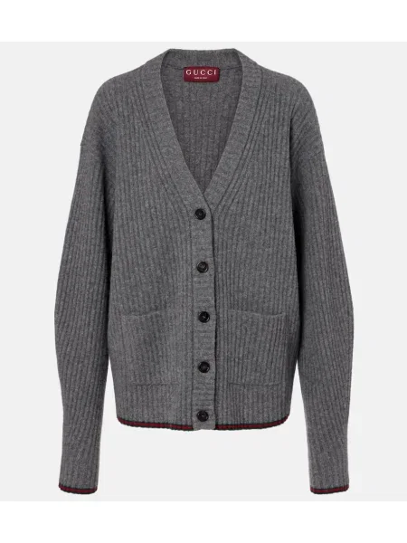 Cardigan Gucci de lână gri
