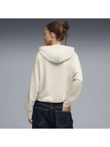 PUMA bluza z kapturem HER o kroju oversize Odzież S biały