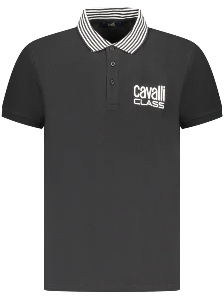 Polo Cavalli Class cu mâneci scurte negru