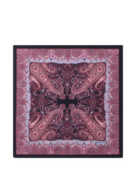 Fular Etro de mătase cu imagine cu model paisley violet