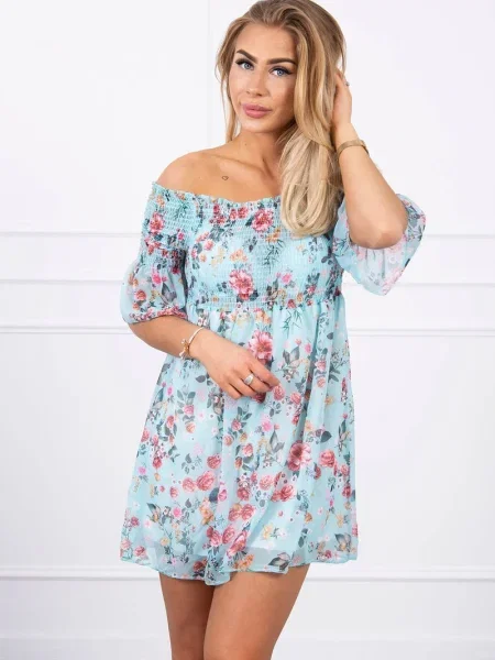 Rochie Kesi cu model floral de costum