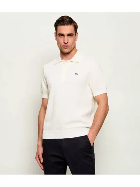 Tricou polo Lacoste de lână clasic