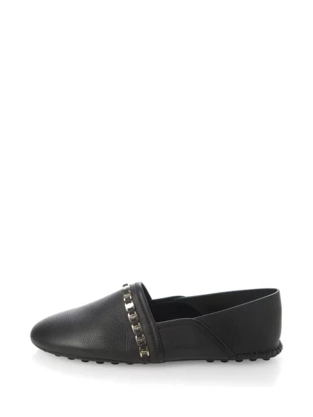 Balerini Ferragamo din piele cu bretele negru
