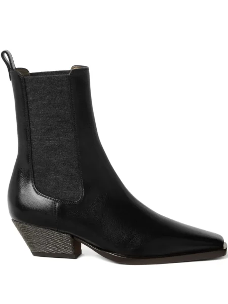 Botine chelsea Brunello Cucinelli din piele negru