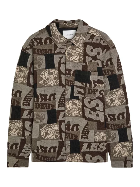 Жакардова риза Les Deux сиво