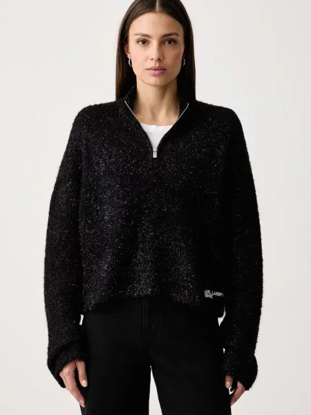 Karl Lagerfeld Jeans pulover pentru femei cu amestec de lână negru