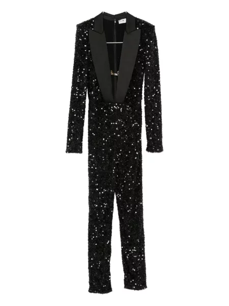 Salopetă Elisabetta Franchi cu paiete negru