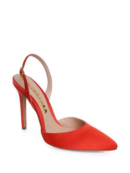 Pantofi cu toc Ginissima slingback roșu