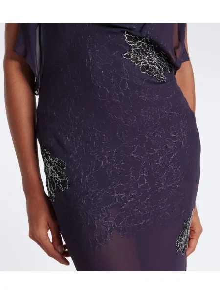 Rochie De La Vali din dantelă albastru