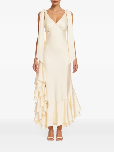 Rochie maxi V:pm Atelier cu volane galben