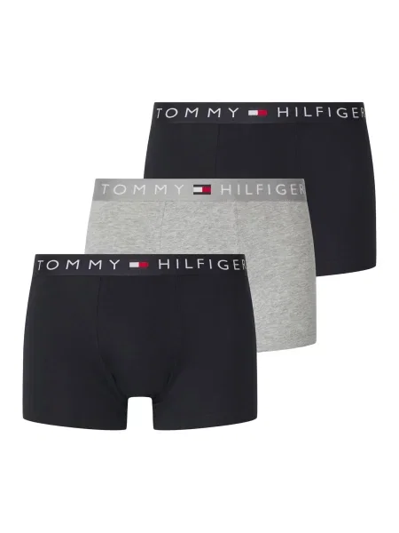 Tommy Hilfiger Underwear Boksarice pegasto siva / rdeča / črna bela