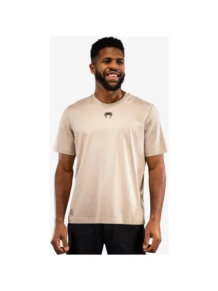 Koszulka z krótkim rękawem Venum Fight Icon Cotton beżowy S czarny