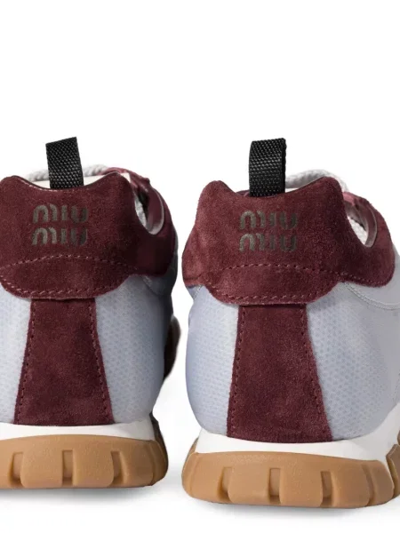 Sneakerși Miu Miu din piele de căprioară