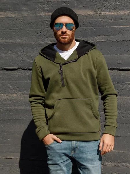 Худі ISSA Plus текстиль хакі