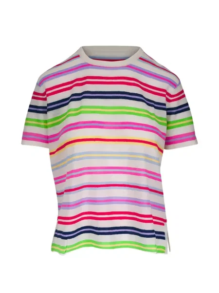 Tricou Majestic Filatures din cașmir alb