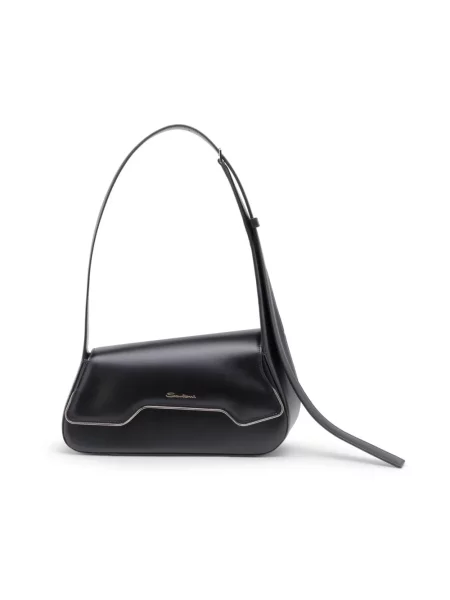 Torebka skórzana Santoni skórzana czarna