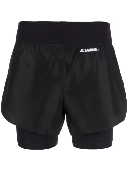 Pantaloni scurți Jil Sander cu imagine negru