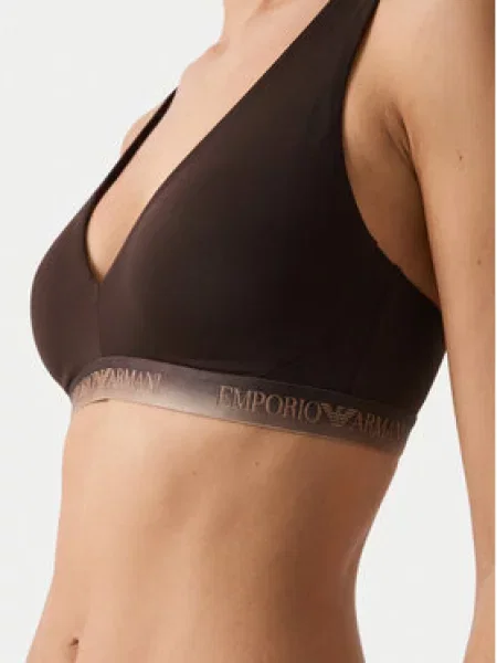 Emporio Armani Underwear Bralette melltartó Sötétbarna