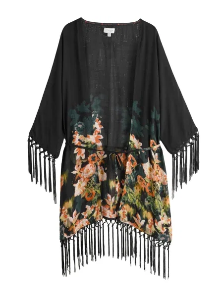 B by Ted Baker Halat de baie scurt verde / corai negru