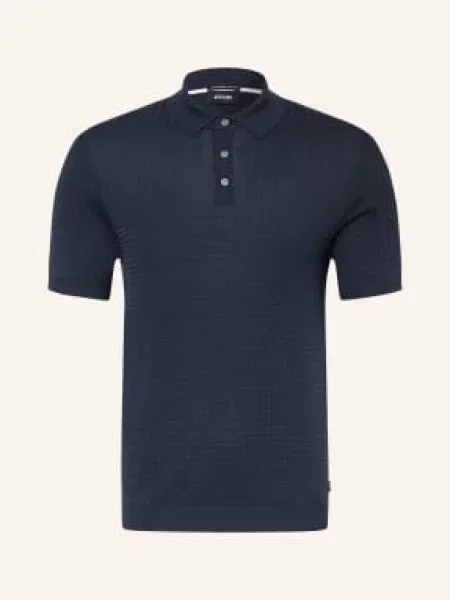 Joop! Pletené Polo Tričko tmavě modrá