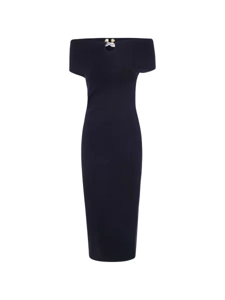 Rochie midi Alberta Ferretti cu umerii deschiși negru