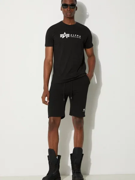 Alpha Industries Set t-shirt majica﻿ Alpha Label Regular Fit crna