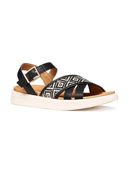 Geox sandale de piele D XAND 2S negru