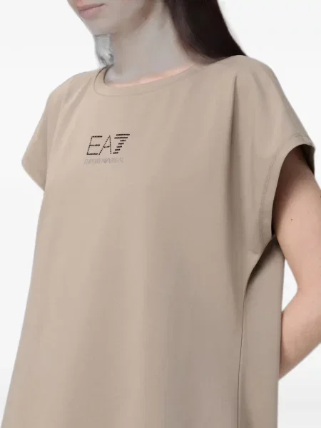 Rochie tip cămașă Ea7 Emporio Armani cu imagine
