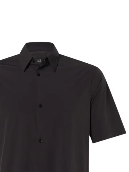 Къс риза с къс ръкав Armani Exchange с къс ръкав черно